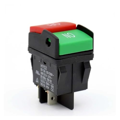 HY52 125/250V Industrial Push Button Switches Power On Off Switch for Mechanical Appliance Electrical Machine Room von TPQZQAUEC