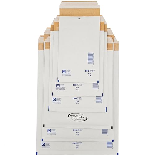 TPS247 Luftpolsterumschläge Luftpolsterversandtaschen Premium SET mit 10 Luftpolsterversandtaschen (2x 2/B, 2x 3/C, 2x 4/D, 2x 5/E, 1x 7/G, 1x 8/H) von TPS247