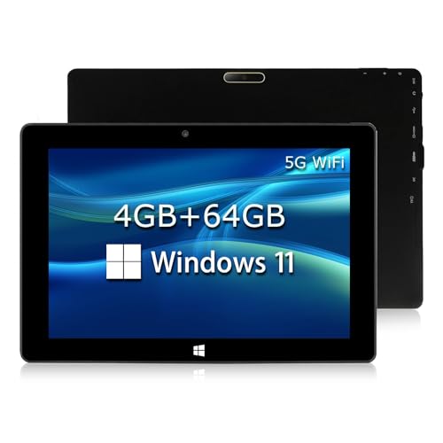 TPSPAD Tablet Touchscreen 10 Zoll 4 GB RAM 64 GB Rom, Windows 11, HD 1280 x 800 IPS, 1,6 GHz, Prozessor, 2MP + 5MP Dual Kamera, Dual 3000 mAh Battery, GPS, WLAN, Bluetooth 4.2, Typ C, OTG von TPSPAD