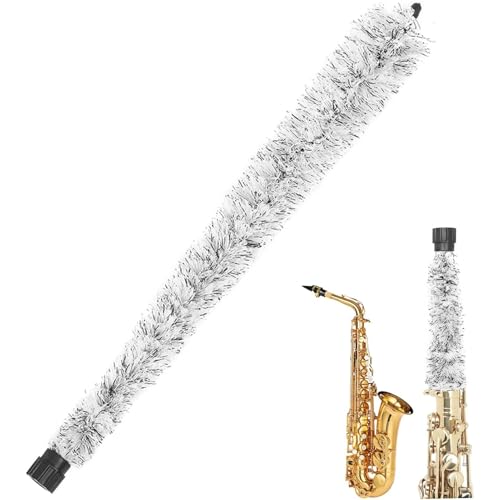 TQEBWUS Altsaxophon-Reinigungstupfer, Saxophon-Staubreiniger - Reinigung des Altsaxophons mit starker, saugfähiger Tupferbürste - Reinigungswerkzeug mit dichten Borsten für Saxophonschüler, von TQEBWUS