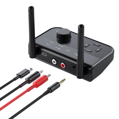 TQEBWUS BT 5.3 Senderempfänger, Autospiel -Wireless -Adapter - Tragbar 3,5 mm Bt Splitter,Flexible Audiokomponentenverstärker, MP3 -Player -Sender, Autoelektronik für Männer Männer von TQEBWUS