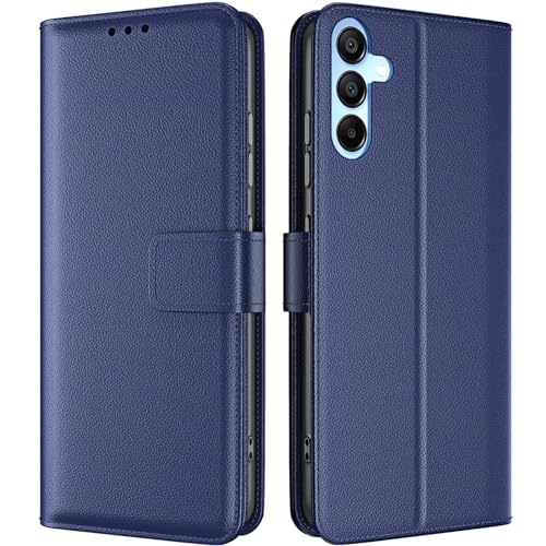 TQIAHF Handyhülle für Samsung Galaxy A35 5G Hülle Klapphülle Leder Klappbar Flip Cover Case Schutzhülle mit Kartenfach Komplettschutz Lederhülle Handytasche für Samsung Galaxy A35 5G,Dunkelblau von TQIAHF