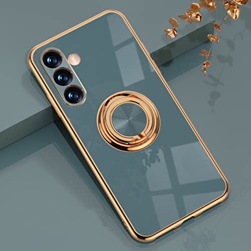 TQIAHF Hülle für Samsung Galaxy A54 5G, Schutzhülle Case Handyhülle mit Ständer Ring Halterung Fingerhalter Silikon Weich TPU Dünn Slim Bunt Cover Silikonhülle für Samsung A54 5G,Grau von TQIAHF