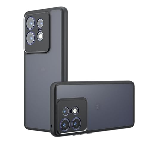 TQLGY Matte Hülle für Motorola Edge 50 Pro 6,7 Zoll, stoßfest, militärischer Fallschutz, mattiert, durchscheinend, Skin-Touch, harte Rückseite, schlanke Handyhülle, Schwarz TQLGY Matte Hülle für Motorola Edge 50 Pro 6,7 Zoll, stoßfest, militärischer Fallschutz, mattiert, durchscheinend, Skin-Touch, harte Rückseite, schlanke Handyhülle, Schwarz von TQLGY