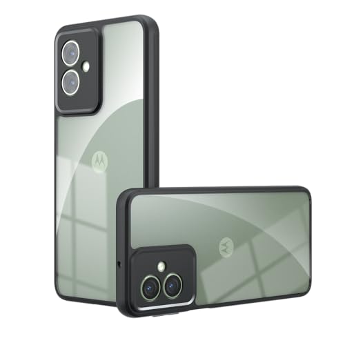 TQLGY Matte Hülle für Motorola Moto G55 16.5 cm (6,49 Zoll), stoßfest, militärischer Fallschutz, mattiert, durchscheinend, Skin-Touch, harte Rückseite, schlanke Handyhülle, transparent von TQLGY