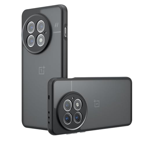 TQLGY Matte Hülle für OnePlus 13 17,8 cm (6,82 Zoll), stoßfest, militärischer Fallschutz, mattiert, durchscheinend, Skin-Touch, harte Rückseite, schlanke Handyhülle, Schwarz von TQLGY