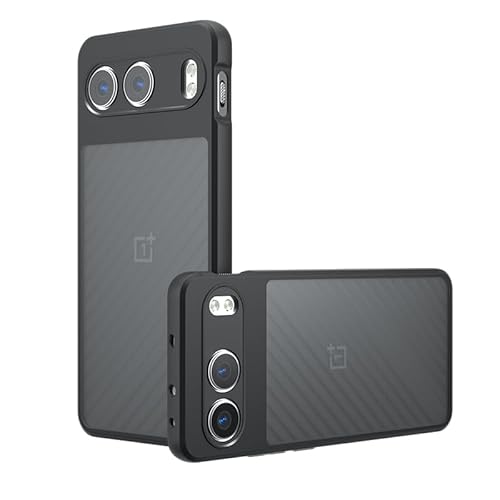 TQLGY Matte Hülle für OnePlus Nord 4 17,5 cm (6,74 Zoll), stoßfest, militärischer Fallschutz, mattiert, durchscheinend, Skin-Touch, harte Rückseite, schlanke Handyhülle, Schwarz von TQLGY