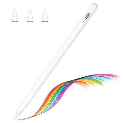 Stylus Stift für iPad(2018-2022),Hochpräziser Palm Rejection Stylus Pen Kompatibel mit iPad Pro 11/12.9",iPad 10/9/8/7/6th Gen,iPad Air 5/4/3th Gen,iPad Mini 6/5th Gen von TQQ