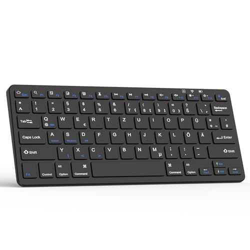 TQQ Bluetooth Tastatur, iPad Tastatur, Deutsches Layout QWERTZ, Mini Wireless Keyboard für iPad 10 Generation/iPad Pro/iPad Air/iPad Mini/iPad 10.2"/iPad 9.7 "/Samsung Tablet/Android und Window TQQ Bluetooth Tastatur, iPad Tastatur, Deutsches Layout QWERTZ, Mini Wireless Keyboard für iPad 10 Generation/iPad Pro/iPad Air/iPad Mini/iPad 10.2"/iPad 9.7 "/Samsung Tablet/Android und Window von TQQ