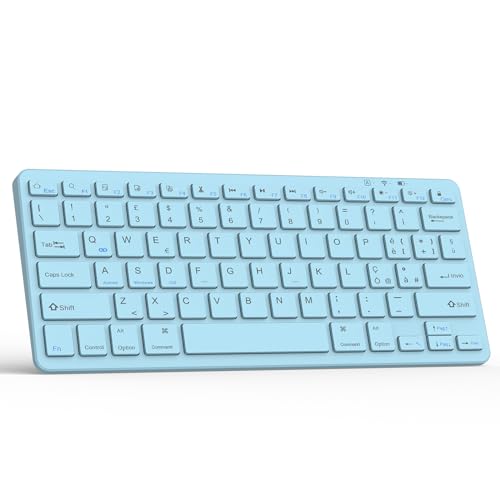 TQQ Bluetooth-Tastatur für iPad, Wiederaufladbar - Kompatibel Mit iPad 10/9 Generation, Air, Pro, Mini, Samsung Tablet S9, Android und Windows von TQQ