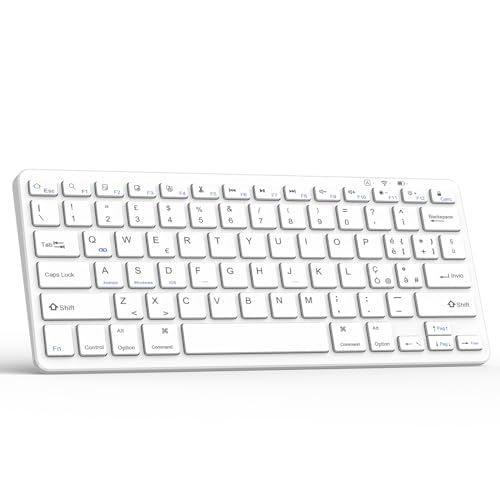 TQQ Bluetooth-Tastatur für iPad und Tablets - Wiederaufladbar, Kompatibel mit iPad 10/9 Generation, Air, Pro, Mini, Samsung S9, Android und Windows von TQQ