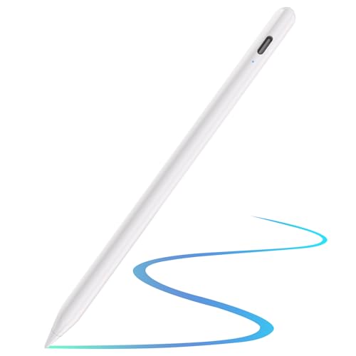 TQQ Stift für iPad 2018-2025, Schnellladefunktion, Palm-Ablehnung und Neigungssensitivität Pencil für Apple iPad Air 7/6/5/4/3, i-Pad 11-6, i-Pad Pro M4/M3/M2/12.9", Mini 5/6 von TQQ