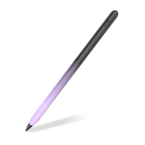 TQQ ipad Stift für Apple (2018-2023), 2.0 Stylus Pen mit Hochpräziser, Neigungserkennung&Palm-Ablehnung, 10/9/8/7/6 Generation/Pro 11''/12.9''/Air 3/4/5/Mini 5/6, Schwarz Lila, (DEGW-DWSDPEN-COLOR) von TQQ