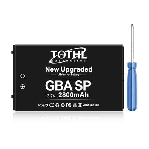 2800mAh 1 Packs Gameboy Advance SP Akkupack, GBA SP Wiederaufladbarer Lithium-Ionen-Akku Ersatz für GBA SP, AGS-001, SAM-003 mit Tool Pack Kit (Not for 2800mAh 1 Packs Gameboy Advance SP Akkupack, GBA SP Wiederaufladbarer Lithium-Ionen-Akku Ersatz für GBA SP, AGS-001, SAM-003 mit Tool Pack Kit (Not for von TQTHL