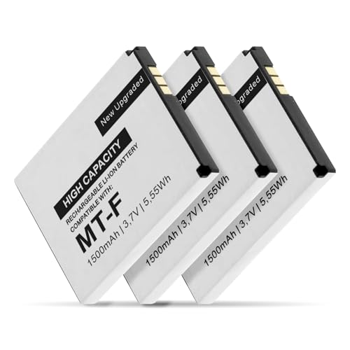 3 Stück Akku kompatibel mit AVM Fritz!Fon C5 / C4 / M2 / MT-F/Motorola MOTOFONE F3 / EM325 / M325 / EM25 - Ersatz-Akku für: AVM 312BAT016, 312BAT006, 312BAT006CS-FVM446CL, 1500mAh Li-Ion von TQTHL