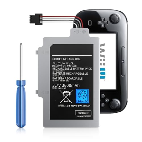 Akku für Wii U Gamepad, hohe Kapazität Ersatz-Akku-Pack kompatibel mit Nintendo Wii U Gamepad WUP-010 WUP-002 ARR-002 AC1748 AC1612 Ersatzakkupack mit Tool Akku für Wii U Gamepad, hohe Kapazität Ersatz-Akku-Pack kompatibel mit Nintendo Wii U Gamepad WUP-010 WUP-002 ARR-002 AC1748 AC1612 Ersatzakkupack mit Tool von TQTHL