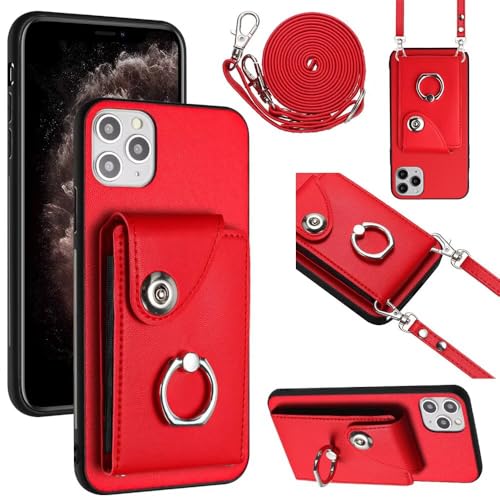 TQmchun Brieftasche Schutzhülle für Realme 13 Pro Hülle,mit Verstellbarem Abnehmbarem 360 Ring-Ständer Stand Kartenfach Handyhülle Klapphülle Flip Wallet Case Lederhülle-Rot TQmchun Brieftasche Schutzhülle für Realme 13 Pro Hülle,mit Verstellbarem Abnehmbarem 360 Ring-Ständer Stand Kartenfach Handyhülle Klapphülle Flip Wallet Case Lederhülle-Rot von TQmchun