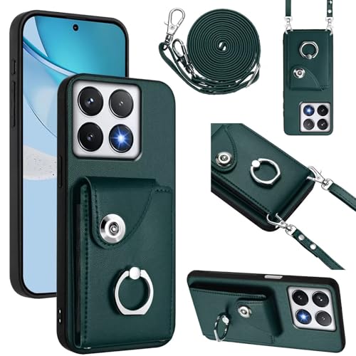 TQmchun Brieftasche Schutzhülle für Xiaomi 14T Hülle,mit Verstellbarem Abnehmbarem 360 Ring-Ständer Stand Kartenfach Handyhülle Klapphülle Flip Wallet Case Lederhülle-Grün TQmchun Brieftasche Schutzhülle für Xiaomi 14T Hülle,mit Verstellbarem Abnehmbarem 360 Ring-Ständer Stand Kartenfach Handyhülle Klapphülle Flip Wallet Case Lederhülle-Grün von TQmchun