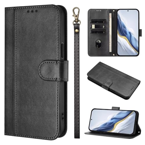 TQmchun Handyhülle für iPhone 13 mini klapphülle,Vintage Magnetisch Flip Case -with [Kartenfach] [Ständer] Schutzhülle Lederhülle - Schwarz von TQmchun