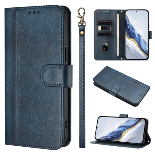 TQmchun Handyhülle für iPhone 7 Plus/8 Plus klapphülle,Vintage Magnetisch Flip Case -with [Kartenfach] [Ständer] Schutzhülle Lederhülle - Dunkelblau von TQmchun