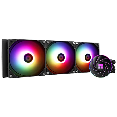 TR AQUA ELITE 360 ARGB Wasserkühler für CPU mit 3 PWM ARGB Lüfter, 1550RPM Geschwindigkeit für AMD/AM4/AM5& Intel LGA1150/1151/1155/1156/1200/2011/1700(AE360 ARGB) von TR