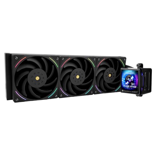TR Elite Vision 360 ARGB BLACK CPU Wasserkühler mit TL-K12 PWM Fan, 2150RPM Geschwindigkeiten, IPS LCD Screen mit 320 x 320 Auflösung, Liquid CPU Cooler, für AM5/Intel 1851/1700, 2,73 Zoll Display TR Elite Vision 360 ARGB BLACK CPU Wasserkühler mit TL-K12 PWM Fan, 2150RPM Geschwindigkeiten, IPS LCD Screen mit 320 x 320 Auflösung, Liquid CPU Cooler, für AM5/Intel 1851/1700, 2,73 Zoll Display von TR