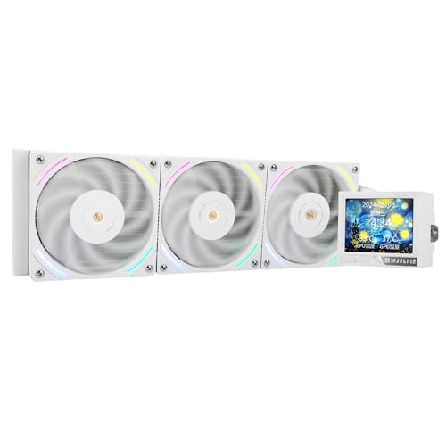 TR -Mjolnir Vision 360 ARGB weißer CPU-Wasserkühler, 3 PWM-Lüfter, Wasserkühlungssystem mit 2000 PRM, für AM4/AM5 & Intel LGA1851/1700, magnetischer, abnehmbarer LCD-Bildschirm mit 320 x 240 Auflösung TR -Mjolnir Vision 360 ARGB weißer CPU-Wasserkühler, 3 PWM-Lüfter, Wasserkühlungssystem mit 2000 PRM, für AM4/AM5 & Intel LGA1851/1700, magnetischer, abnehmbarer LCD-Bildschirm mit 320 x 240 Auflösung von TR