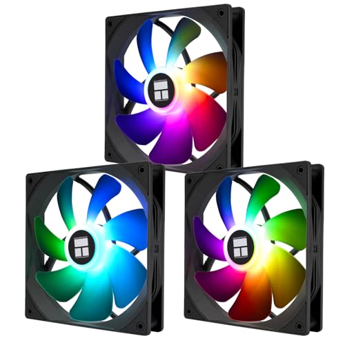 TR TL-C14C-S 1500RPM Hochleistungs Kühlerlüfter 4pin PWM Lüfter mit S-FDB-Lager, 3 Packs CPU-Lüfter (140mm, argb) von TR