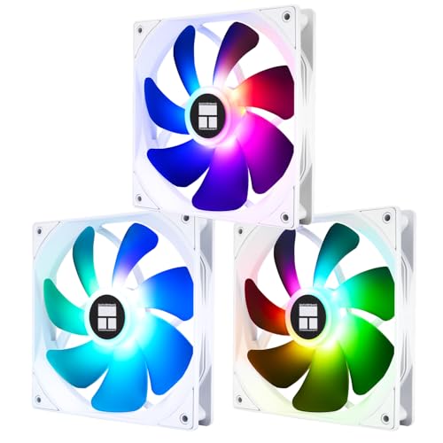 TR TL-C14CW-S X3 Gehäuselüfter High Performance Fabrice Kühler 1500rpm 3 Pack 4 Pin PWM Lüfter mit S-FDB Lager (140mm, argb) von TR