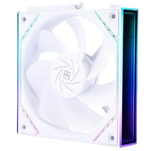 TR -TL-M12QRW, CPU CHELER kommt mit Mirror Argb Lichteffekt, leiser PC PWM Kühlung mit 1500RPM Geschwindigkeit, CPU-Kühler Lüfter von TR