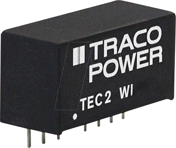 TEC 2-2422WI - DC/DC-Wandler TEC 2WI, 2 W, 9-36/±12,0 VDC, SIL-8 von TRACO