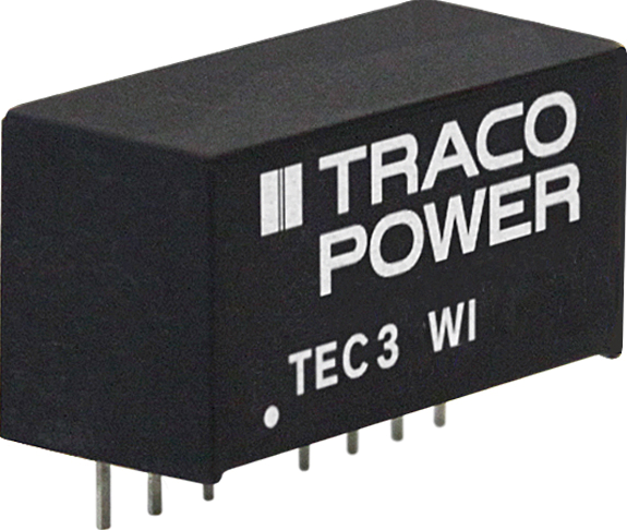 TEC 3-2415WI - DC/DC-Wandler TEC 3WI, 3 W, 9-36/24,0 VDC, SIL-8 von TRACO