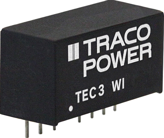 TEC 3-4815WI - DC/DC-Wandler TEC 3WI, 3 W, 18-75/24,0 VDC, SIL-8 von TRACO
