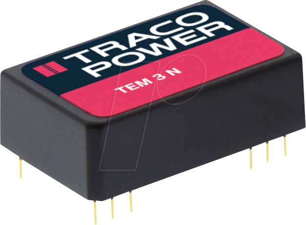 TEM 3-1223N - DC/DC-Wandler TEM 3N, 3 W, 15 V, 100 mA, DIL-24 von TRACO