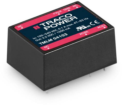 TracoPower AC/DC-Printnetzteil TMLM 04103 3.3 V/DC 1.2A 4W von TRACOPOWER