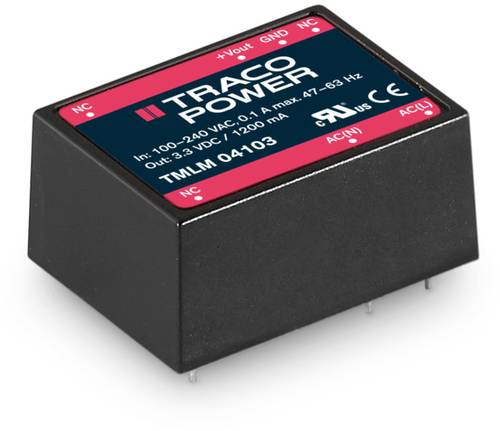 TracoPower AC/DC-Printnetzteil TMLM 04105 5 V/DC 0.8A 4W von TRACOPOWER