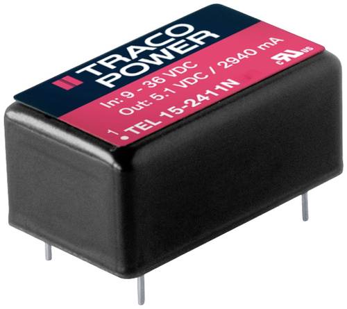 TracoPower TEL 15-1213N DC/DC-Wandler 1.0A 15W 15 V/DC 10St. von TRACOPOWER