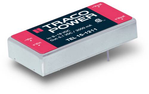 TracoPower TEL 15-1222 DC/DC-Wandler, Print 12 V/DC 12 V/DC, -12 V/DC 625mA 15W Anzahl Ausgänge: 2 von TRACOPOWER