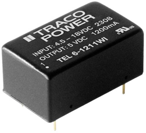 TracoPower TEL 6-4823WI DC/DC-Wandler 0.2A 6W 15 V/DC 10St. TracoPower TEL 6-4823WI DC/DC-Wandler 0.2A 6W 15 V/DC 10St. von TRACOPOWER