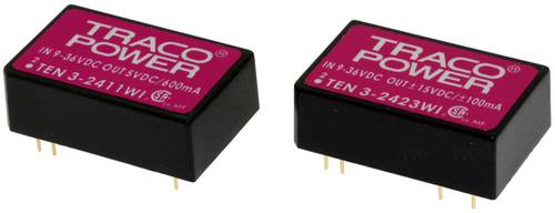 TracoPower TEN 3-2413WI DC/DC-Wandler, Print 24 V/DC 15 V/DC 200mA 3W Anzahl Ausgänge: 1 x Inhalt 1 von TRACOPOWER