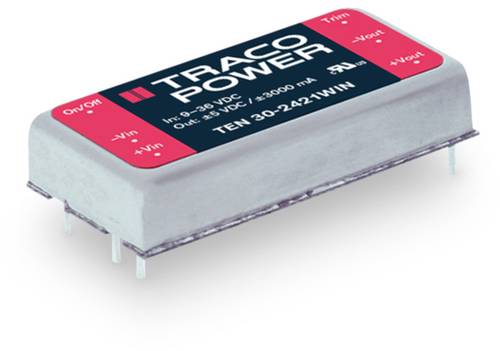 TracoPower TEN 30-2410WIN DC/DC-Wandler, Print 24 V/DC 3.3 V/DC 7.5A 30W Anzahl Ausgänge: 1 x Inhal TracoPower TEN 30-2410WIN DC/DC-Wandler, Print 24 V/DC 3.3 V/DC 7.5A 30W Anzahl Ausgänge: 1 x Inhal von TRACOPOWER