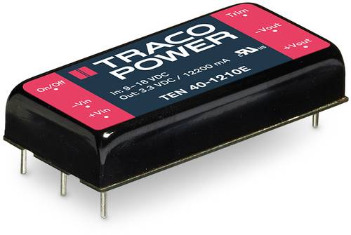 TracoPower TEN 40-1210E DC/DC-Wandler, Print 12.2A 40W Anzahl Ausgänge: 1 x Inhalt 10St. TracoPower TEN 40-1210E DC/DC-Wandler, Print 12.2A 40W Anzahl Ausgänge: 1 x Inhalt 10St. von TRACOPOWER