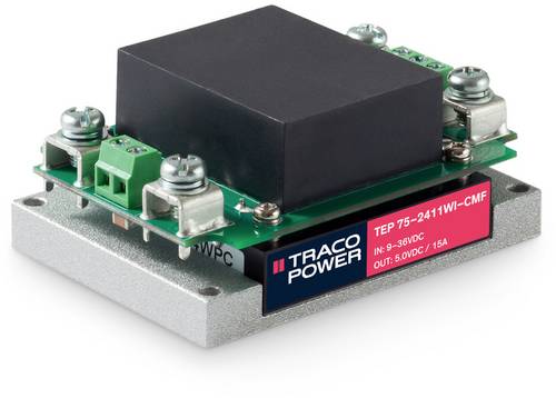 TracoPower TEP 75-4815WI-CMF DC/DC-Wandlermodul 48 V/DC 24 V/DC 3.2A 75W Anzahl Ausgänge: 1 x Inhal TracoPower TEP 75-4815WI-CMF DC/DC-Wandlermodul 48 V/DC 24 V/DC 3.2A 75W Anzahl Ausgänge: 1 x Inhal von TRACOPOWER