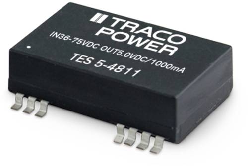 TracoPower TES 5-2412 DC/DC-Wandler, SMD 24 V/DC 5 V/DC 420mA 5W Anzahl Ausgänge: 1 x Inhalt 1St. von TRACOPOWER