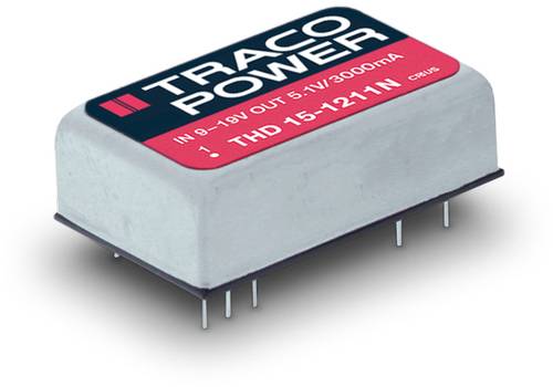 TracoPower THD 15-1221N DC/DC-Wandler, Print 12 V/DC 5 V/DC, -5 V/DC 1.5A 15W Anzahl Ausgänge: 2 x von TRACOPOWER