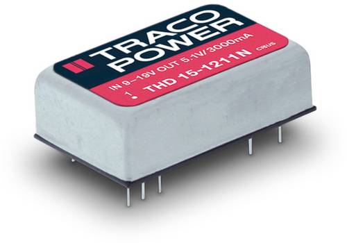 TracoPower THD 15-4823N DC/DC-Wandler, Print 48 V/DC 15 V/DC, -15 V/DC 500mA 15W Anzahl Ausgänge: 2 von TRACOPOWER