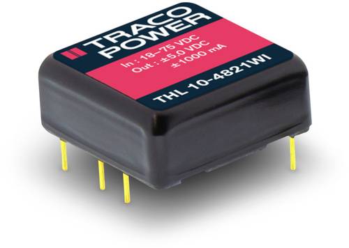 TracoPower THL 10-4821WI DC/DC-Wandler, Print 48 V/DC 5 V/DC, -5 V/DC 1A 10W Anzahl Ausgänge: 2 x I TracoPower THL 10-4821WI DC/DC-Wandler, Print 48 V/DC 5 V/DC, -5 V/DC 1A 10W Anzahl Ausgänge: 2 x I von TRACOPOWER