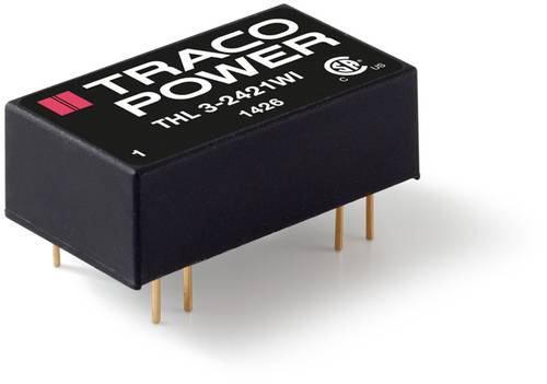 TracoPower THL 3-4811WI DC/DC-Wandler, Print 48 V/DC 5.1 V/DC 600mA 3W Anzahl Ausgänge: 1 x Inhalt TracoPower THL 3-4811WI DC/DC-Wandler, Print 48 V/DC 5.1 V/DC 600mA 3W Anzahl Ausgänge: 1 x Inhalt von TRACOPOWER
