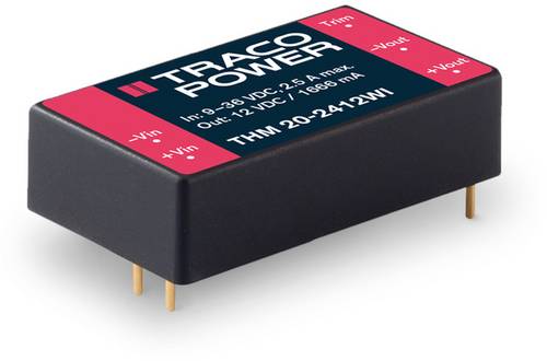 TracoPower THM 20-4821WI DC/DC-Wandler, Print 48 V/DC 2A 20W Anzahl Ausgänge: 2 x Inhalt 10St. TracoPower THM 20-4821WI DC/DC-Wandler, Print 48 V/DC 2A 20W Anzahl Ausgänge: 2 x Inhalt 10St. von TRACOPOWER