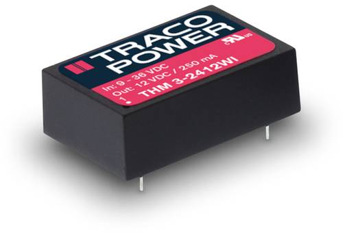 TracoPower THM 3-2421WI DC/DC-Wandler, Print 12 V/DC 5 V/DC, -5 V/DC 300mA 3W Anzahl Ausgänge: 2 x von TRACOPOWER